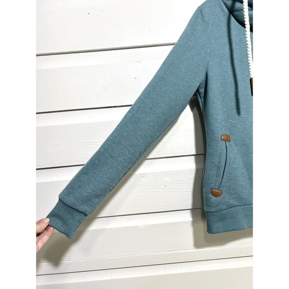 NWOT Wanakome Women's Artemis Cowl Neck Hoodie Artemis Mallard Small RARE Teal - Picture 5 of 15